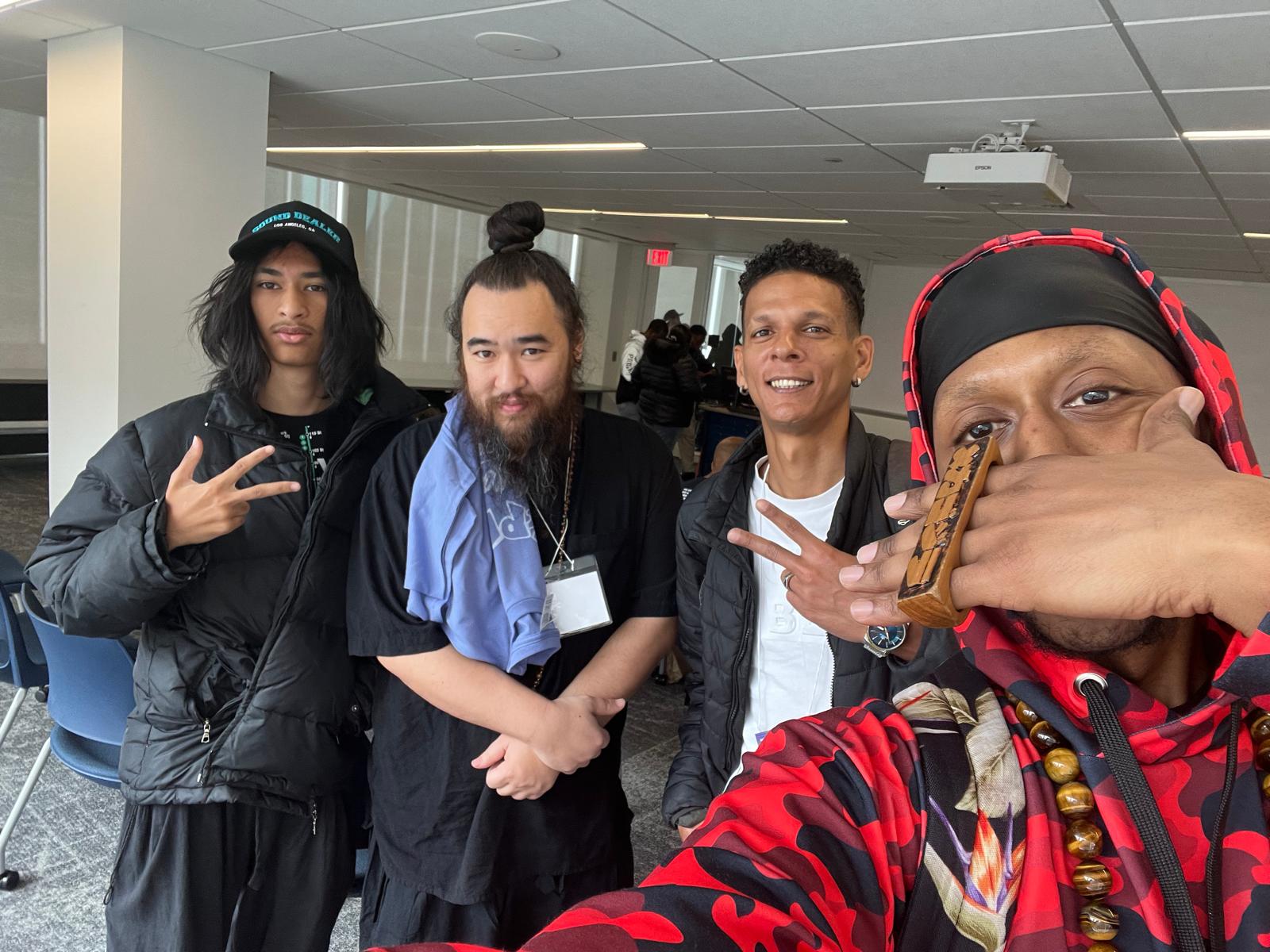 Hip Hop Juro Mez Davis (aka MF MEZ x Dreamville mixing engineer), MC Charly X2C from S. Africa, & MeccaGodZilla