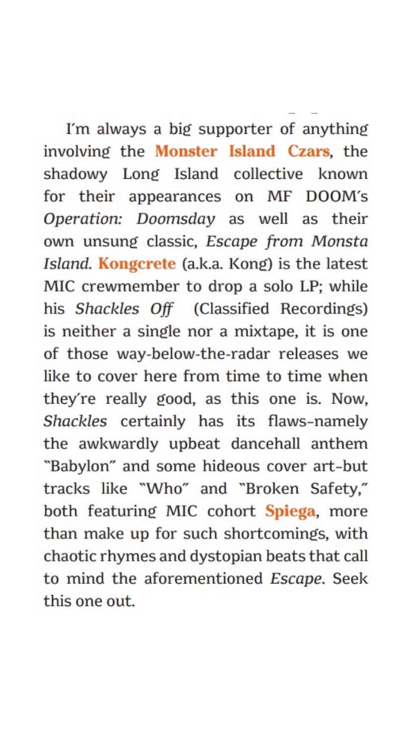 Kong of Monsta Island Czars featured in XLR8R